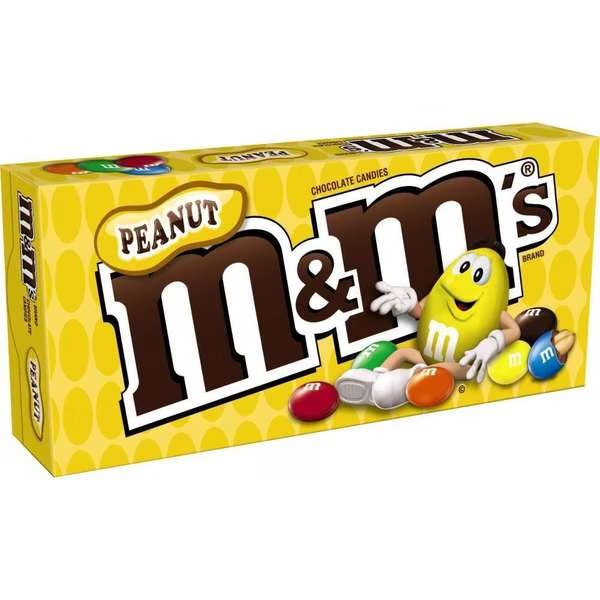 M&M's Peanut Movie Box 3.1 oz., PK12, M&Ms, Mfr#: 313609