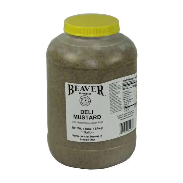 Beaver Deli Mustard 1 gal. Jug, PK4, Beaver, Mfr#: 1563-4