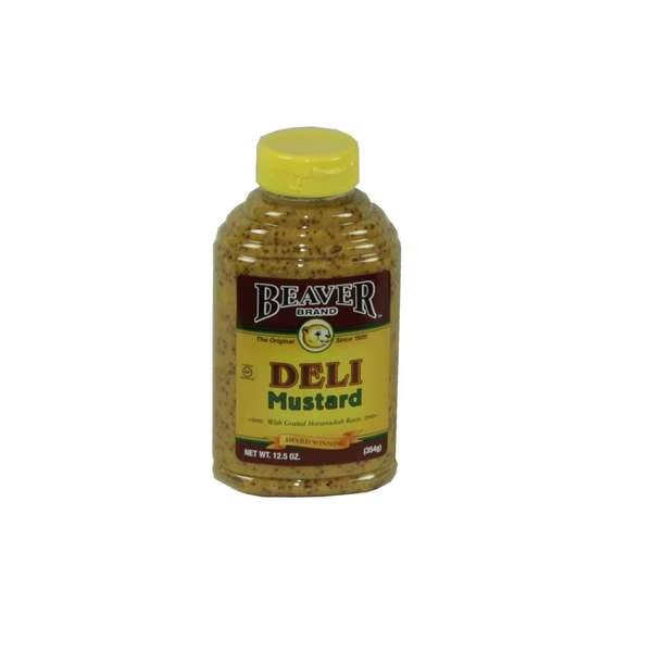 Beaver Deli Horseradish Mustard 12.5 oz. Bottle, PK6, Beaver, Mfr#: 214