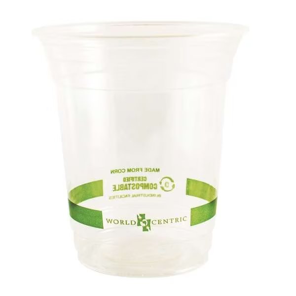 World Centric Clear Compostable Corn Starch Cups, PK1000, World Centric, Mfr#: CP-CS-16