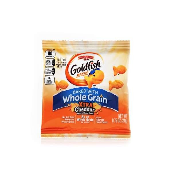 Goldfish Xtra Cheddar Crackers Baked With Whole Grains .75 oz., PK300, Pepperidge Farms, Mfr#: 140023088