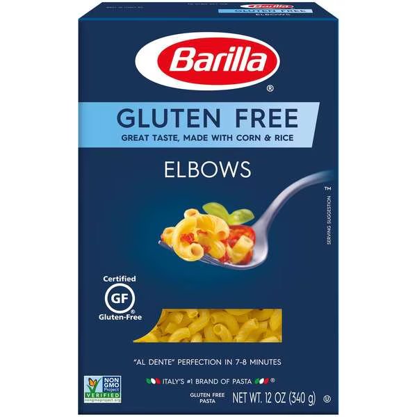 Barilla Gluten Free Elbow Pasta 12 oz., PK8, Barilla, Mfr#: 1000011512