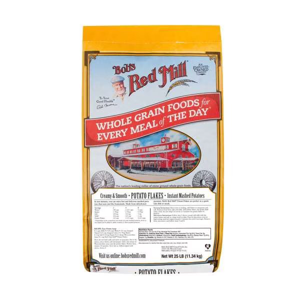Bob's Red Mill Potato Flakes 25lbs, Bobs Red Mill Natural Foods, Mfr#: 1454B25