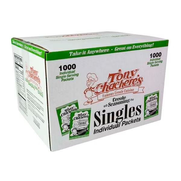Tony Chachere's Creole Seasoning .05 oz. Packets, PK1000, Tony Chacheres Creole Foods, Mfr#: 00320