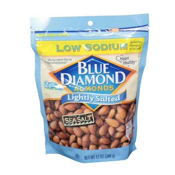 Blue Diamond Lightly Salted Almonds, PK6, Blue Diamond, Mfr#: 09975