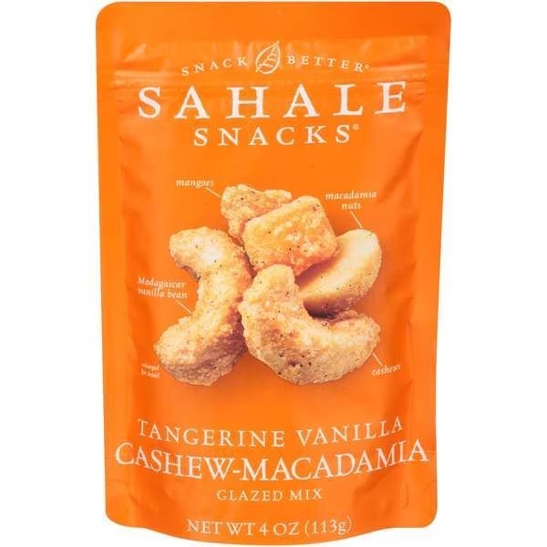 Sahale 4 oz. Tangerine Vanilla Cashew And Macadamia Nuts Glazed, PK6, Sahale Snacks, Mfr#: 9386900003