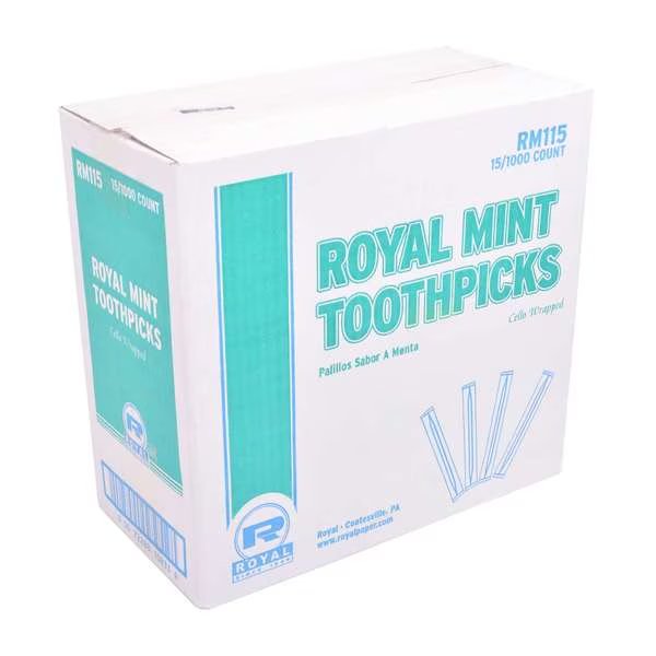 Royal Mint Individual Cello Wrapped Toothpick, PK15000, Amercareroyal, Mfr#: RM115