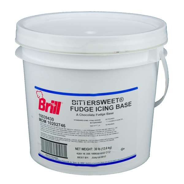 Chocolate Bittersweet Fudge Icing 30lbs, Brill, Mfr#: 10202746