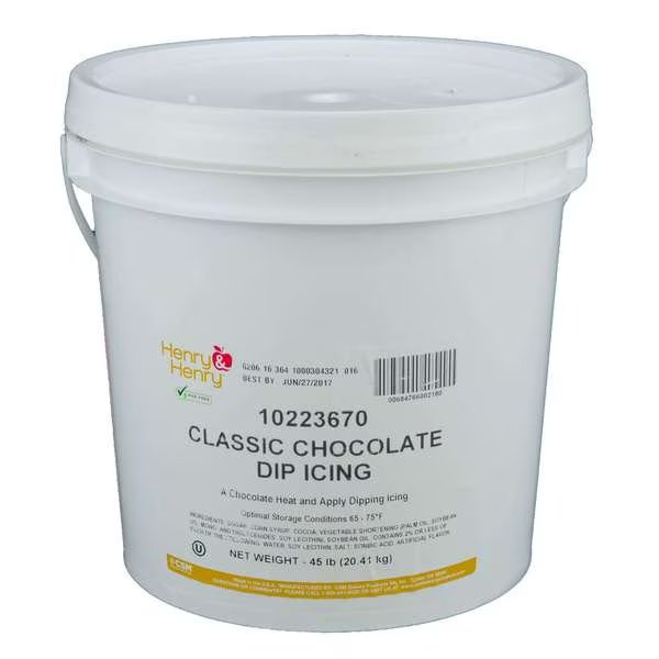 Henry And Henry Chocolate Classic Dipping Icing, 45lbs, Henry And Henry, Mfr#: 10223670