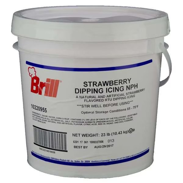 Strawberry Dipping Icing 23lbs, Brill, Mfr#: 10220955