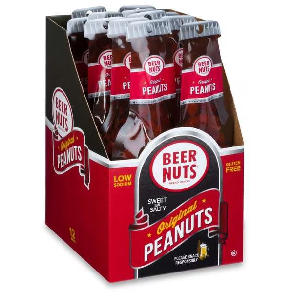 Beer Nuts Original Sweet & Salty Peanut Beer Bottle Bag 1.75 oz., PK48, Beer Nuts, Mfr#: 00065