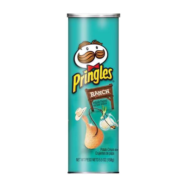 Pringles Ranch Potato Crisp 5.5 oz. Per Can, PK14, Pringles, Mfr#: 3800013870
