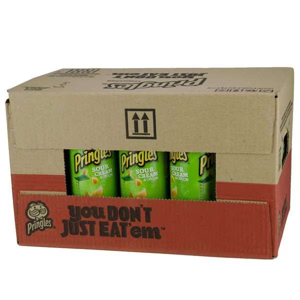 Pringles Sour Cream & Onion Potato Crisp 5.5 oz., PK14, Pringles, Mfr#: 3800013842