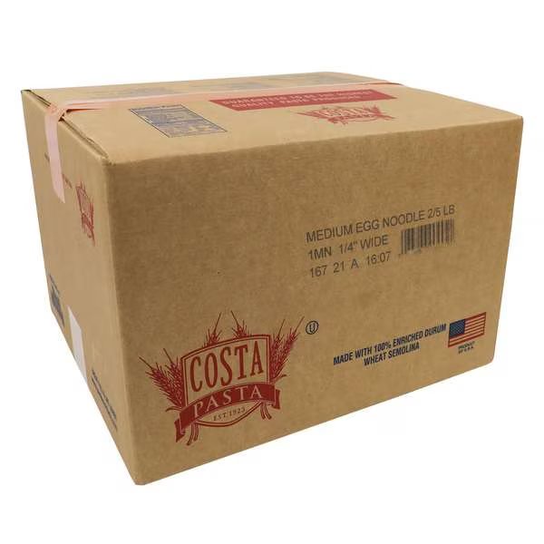 Costa Medium 1/4" Wide Egg Noodle 5lbs, PK2, Costa, Mfr#: 1MN