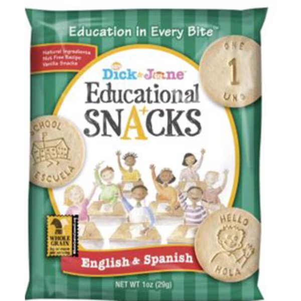 English & Spanish Educational Snack Crackers 1 oz. Pouch, PK120, Dick And Jane, Mfr#: SC8803