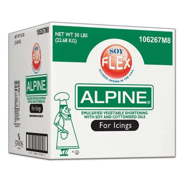 Alpine Soy Flex Emulsified Vegetable Shortening For Icings 50lbs, Alpine, Mfr#: 106267 M8