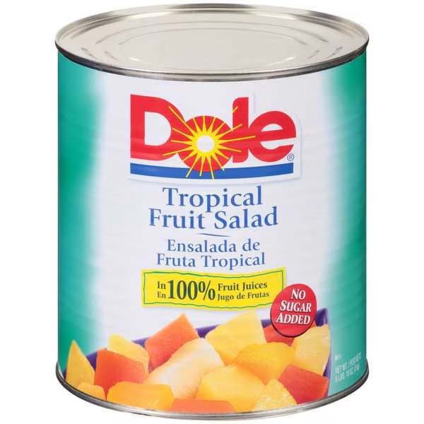 Dole In 100% Juice Tropical Fruit Salad #10 Can, PK6, Dole, Mfr#: 09060