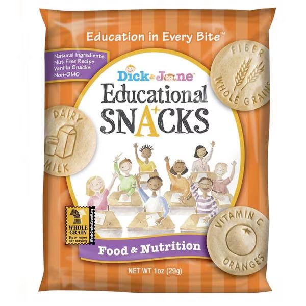 Food & Nutrition Educational Snack Crackers 1 oz. Pouch, PK120, Dick And Jane, Mfr#: ES1001