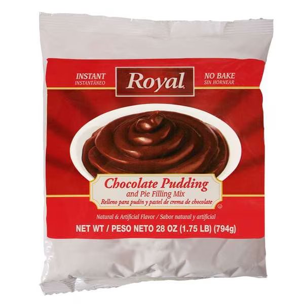 Royal Instant Chocolate Pudding And Pie Filling Mix 28 oz., PK12, Royal, Mfr#: 48521