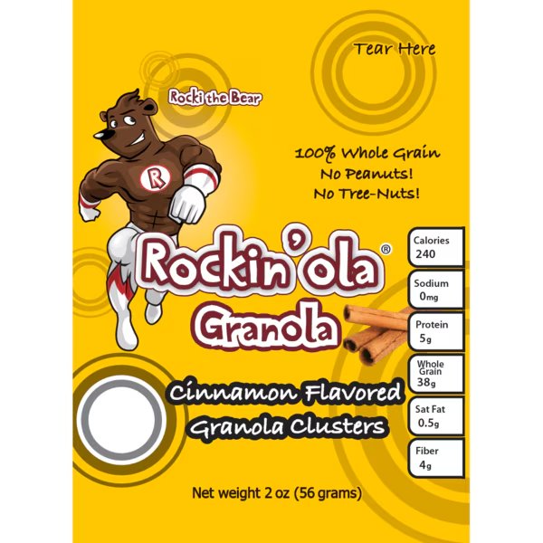 Cinnamon Granola 56g, PK125, Rockinola, Mfr#: 8004230