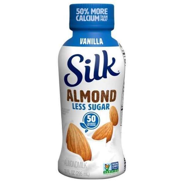 Silk Aseptic Less Sugar Vanilla Almond Milk 10 fl. oz. Bottle, PK12, Silk, Mfr#: 136806