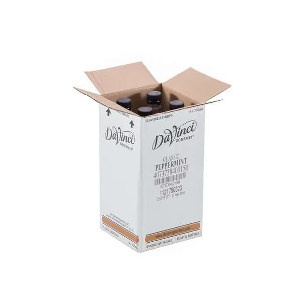Syrup Peppermint Flavored 750mL, PK4, Davinci Gourmet, Mfr#: 4073738400150