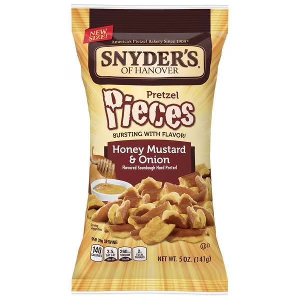 Snyder's Of Hanover Honey Mustard & Onion Pretzel Pieces 5 oz., PK8, Snyders Of Hanover, Mfr#: 111813