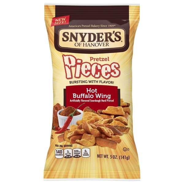 Snyder's Of Hanover Hot Buffalo Wing Pretzel Pieces 5 oz. Bag, PK8, Snyders Of Hanover, Mfr#: 111814