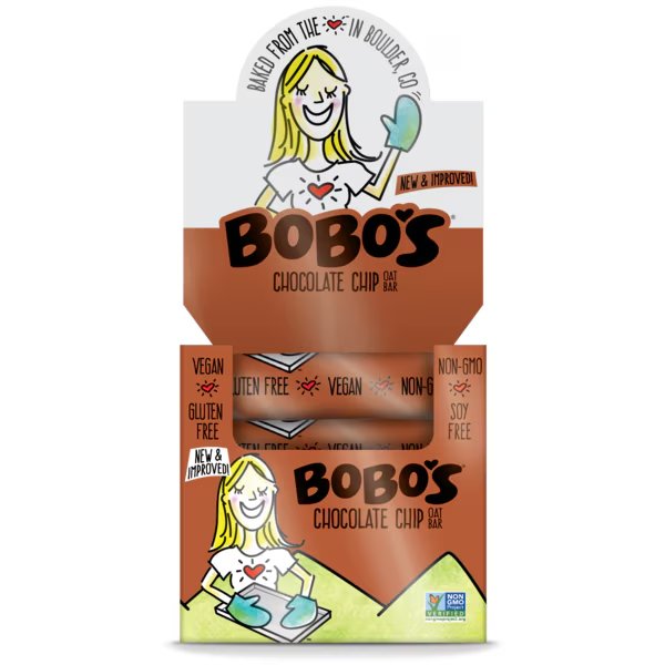 Bobo's Oat Bars Gluten Free Vegan Chocolate Chip Bar 3 oz. Bar, PK48, Bobos Oat Bars, Mfr#: 108-D