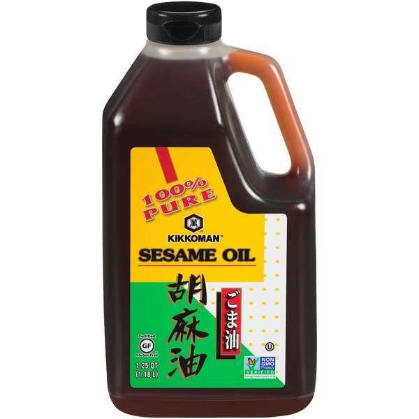 Kikkoman Non GMO Sesame Oil 40 oz., PK4, Kikkoman, Mfr#: 01702