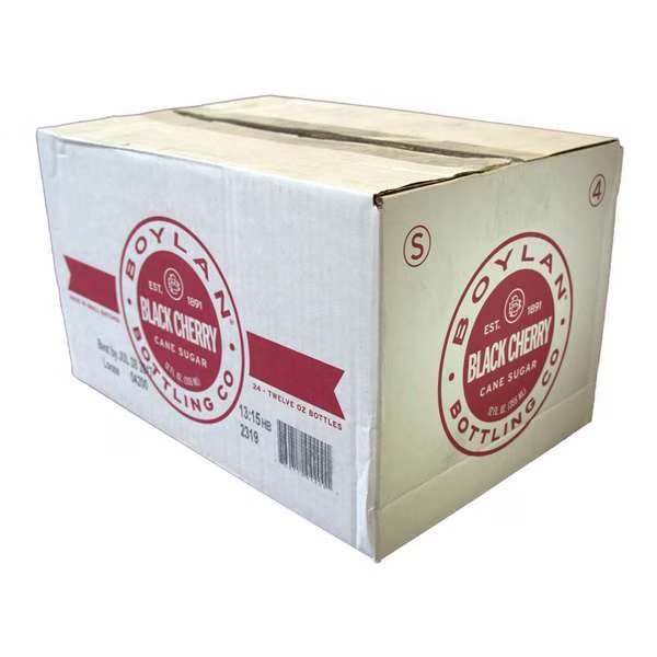 Boylan Bottling Black Cherry Soda 12 fl. oz. Bottle, PK24, Boylan Bottling, Mfr#: 00760712041004