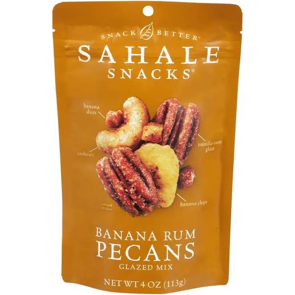 Sahale 4 oz. Banana Rum Pecans Glazed Mix, PK6, Sahale Snacks, Mfr#: 9386900028