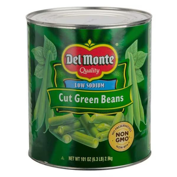 Del Monte Cut Blue Lake Green Bean #10 Can, PK6, Del Monte, Mfr#: 2004501