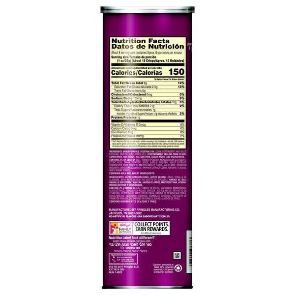 Pringles BBQ Potato Crisp 5.5 oz., PK14, Pringles, Mfr#: 3800018366