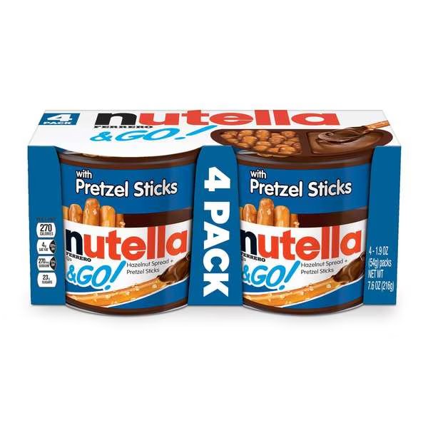Nu & Go T4 Pretzel, PK6, Nutella, Mfr#: 80404