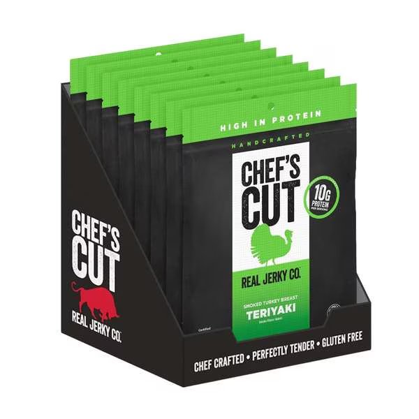 Smoked Turkey Breast Teriyaki 2.5 oz., PK8, Chefs Cut Real Jerky Co, Mfr#: 5027