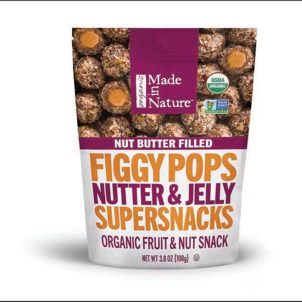 Made In Nature Peanut Butter & Jelly Filled Fig Bar 3.8 oz., PK6, Made In Nature, Mfr#: 50476