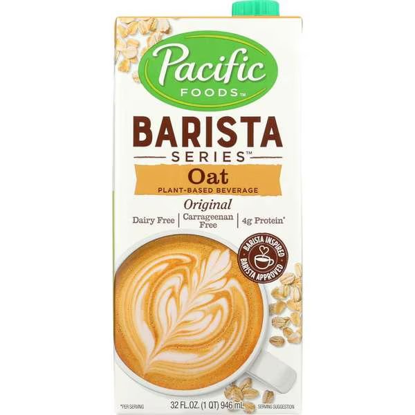 Pacific Foods Barista Series Original Oat Milk 32 fl. oz. Carton, PK12, Pacific Foods, Mfr#: 04320