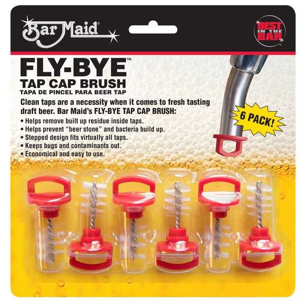 Bar Maid Fly-Bye Tap Cap Brush, PK6, Bar Maid, Mfr#: TAP-BRUSH