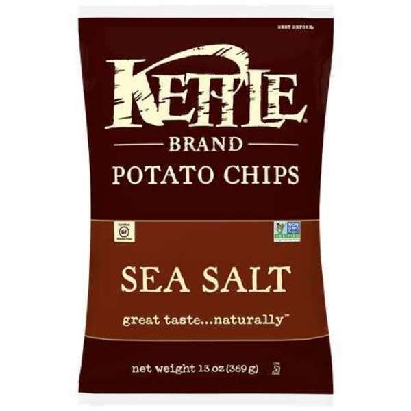 Kettle Potato Chip Sea Salt 13 oz., PK9, Kettle Foods, Mfr#: 112233