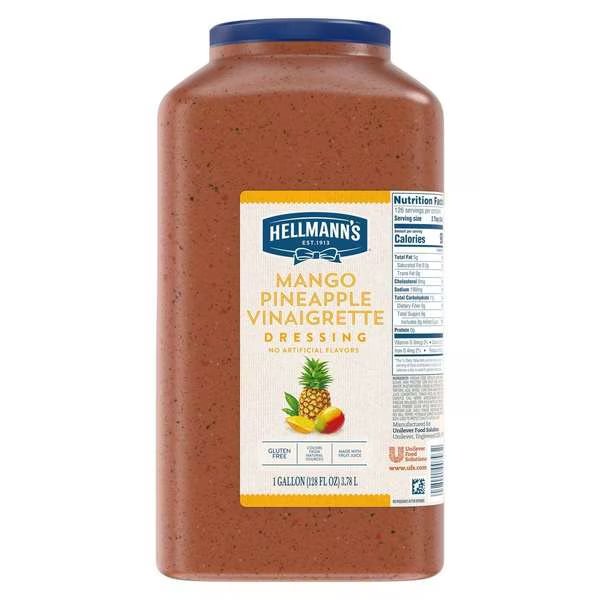 Hellmann's Dressing Mango & Pineapple Vinaigrette 1 gal., PK4, Hellmanns, Mfr#: 67577861