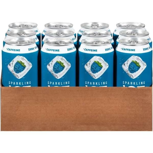 Sparkling Ice +Caffeine Blue Raspberry Sparkling Water 16 oz., PK12, Sparkling Ice, Mfr#: FG00215