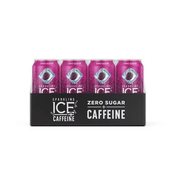 Sparkling Ice +Caffeine Black Raspberry Sparkling Water 16 oz., PK12, Sparkling Ice, Mfr#: FG00216