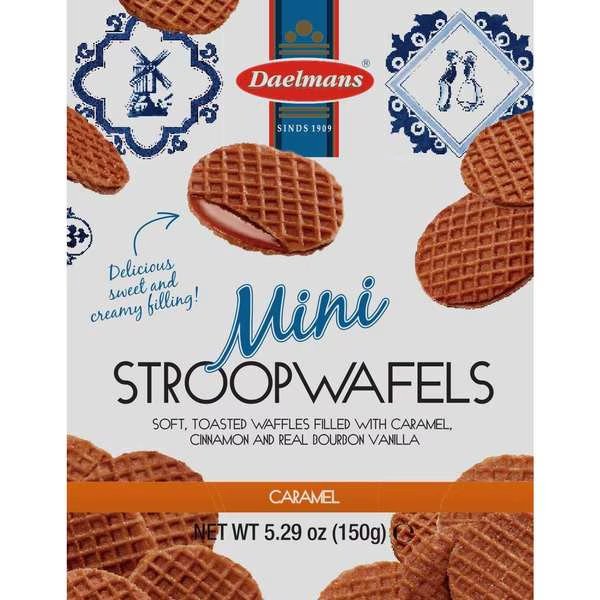 Mini Caramel Stroopwafel Pouch 5.29 oz., PK10, Daelmans, Mfr#: 3335