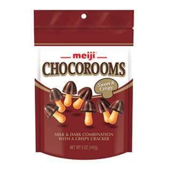 Meiji Chocorooms Pouch 5 oz. Pouch, PK12, Chocorooms, Mfr#: 70052