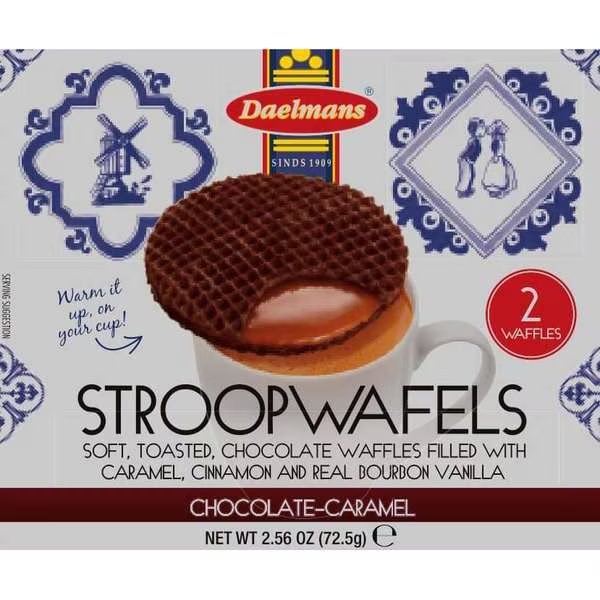 Daelmans Jumbo Chocolate Wafer Duo Pack 2.56 oz., PK48, Daelmans, Mfr#: 73004