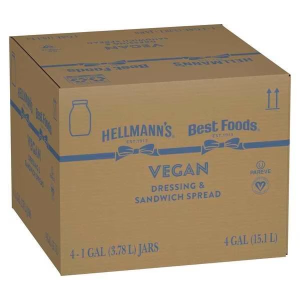 Hellmann's Spread Vegan Mayonnaise 1 gal., PK4, Hellmanns, Mfr#: 048001010727