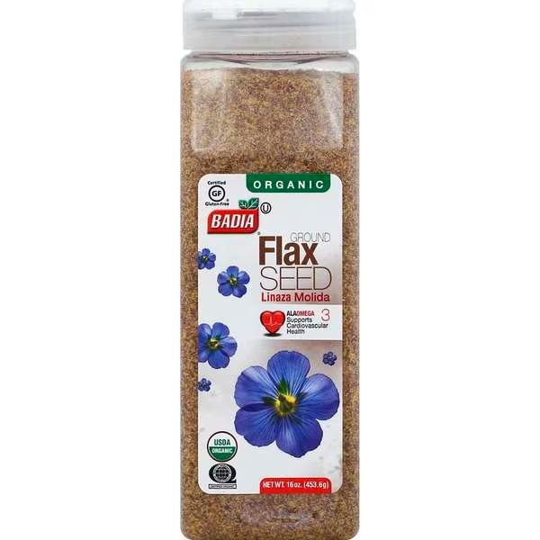 Organic Flax Seed Ground 16 oz., PK4, Badia, Mfr#: 40510