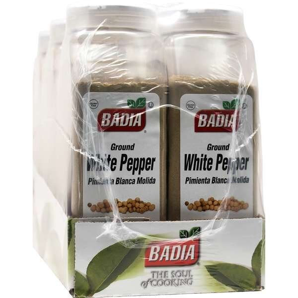 Badia Pepper White Ground 16 oz. Bottle, PK6, Badia, Mfr#: 90548