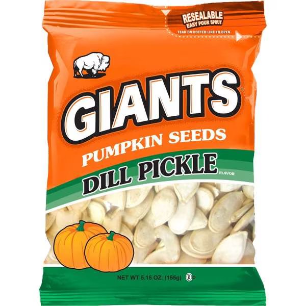 Giants Pumpkin Seed Dill 5.15 oz., PK12, Giant Snack, Mfr#: 22600